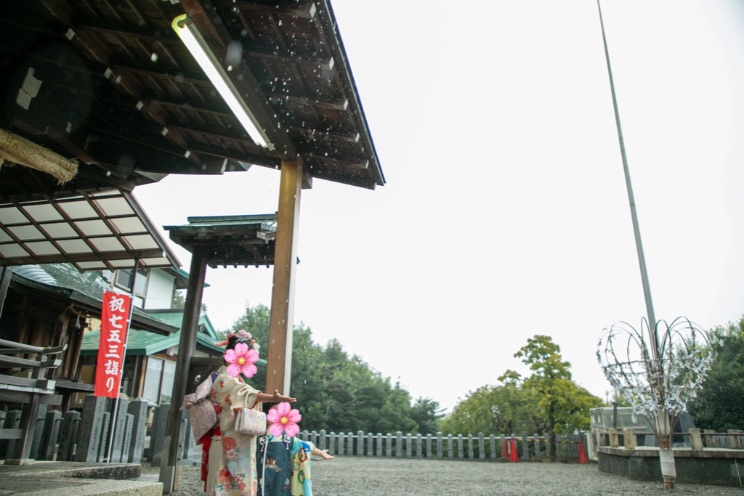 犬山城下町で七五三お詣りと前撮りロケーション撮影